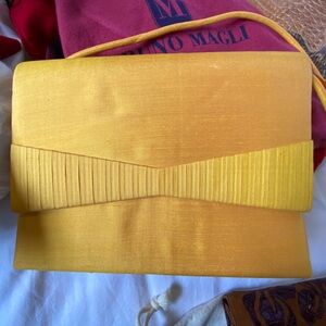 Jim Thompson Thai Silk Golden Yellow Clutch